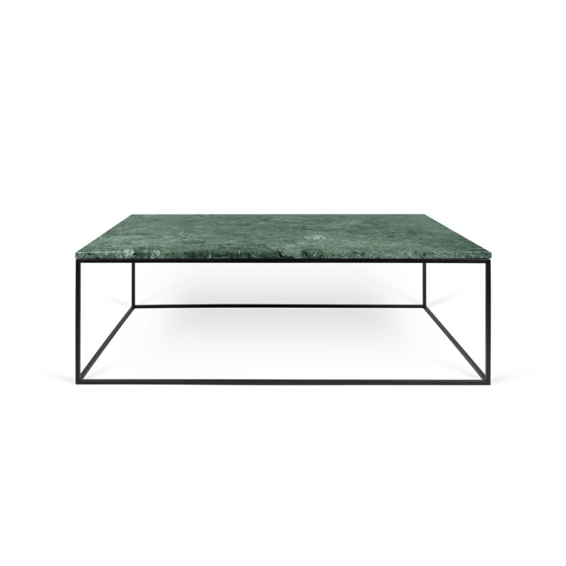 TEMAHOME - Gleam 47x30-Top Marble Coffee Table in Green Marble / Black Lacquered Steel - 9500626012