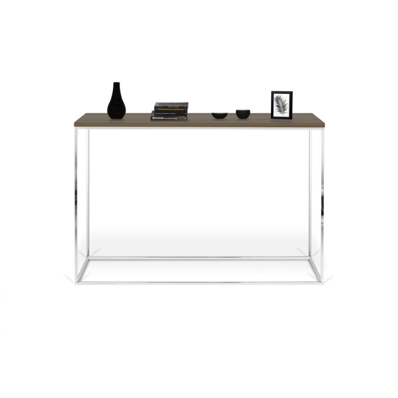 TEMAHOME - Gleam Console in Walnut and Chrome - 9500629488