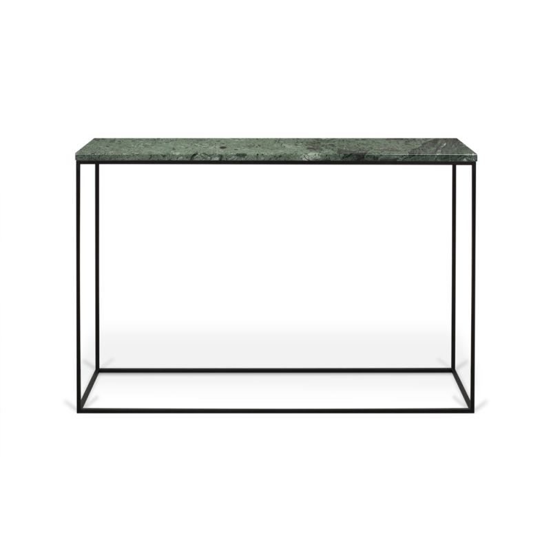 TEMAHOME - Gleam Marble-Top Console in Green Marble / Black - 9500628917