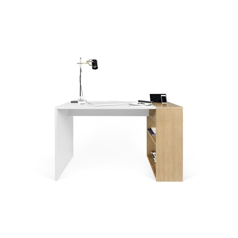 TEMAHOME - Harbour Desk in Pure White / Oak - 9500052996
