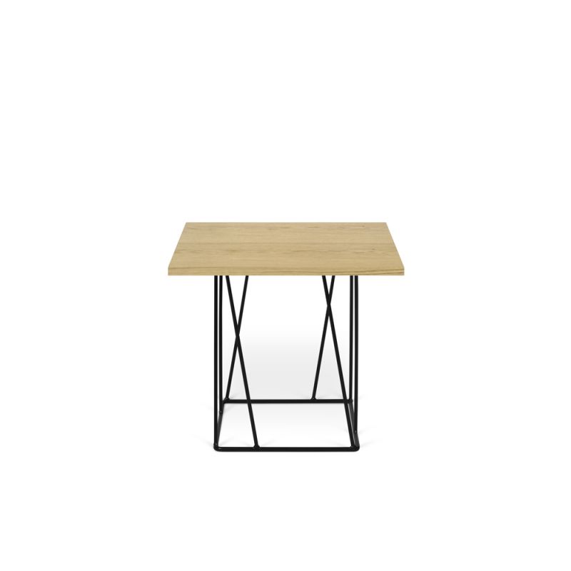 TEMAHOME - Helix 20x20 Side Table  in Oak / Black Lacquered Steel - 9500626838