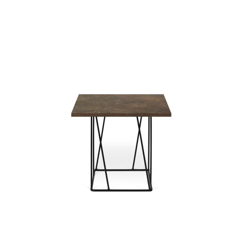 TEMAHOME - Helix 20x20 Side Table  in Rusty Look / Black Lacquered Steel - 9500626852