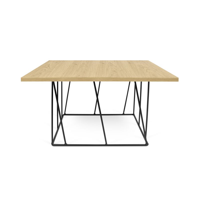 TEMAHOME - Helix 30x30 Coffee Table  in Oak / Black Lacquered Steel - 9500626883