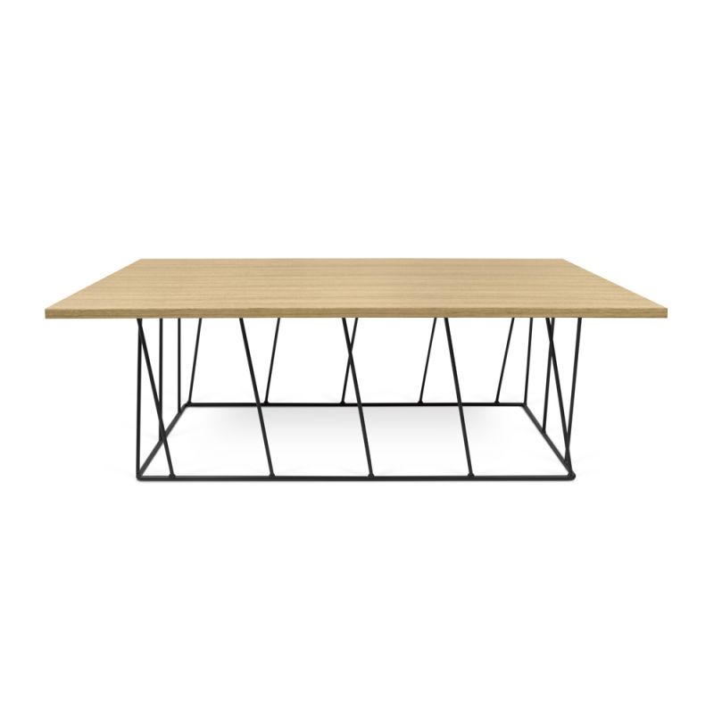 TEMAHOME - Helix 47x30 Coffee Table  in Oak / Black Lacquered Steel - 9500626937