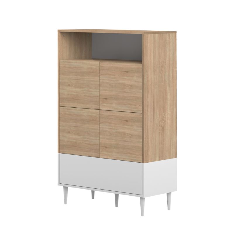 TEMAHOME - Horizon High Sideboard in Natural Oak Color / White - X4150X0303A01