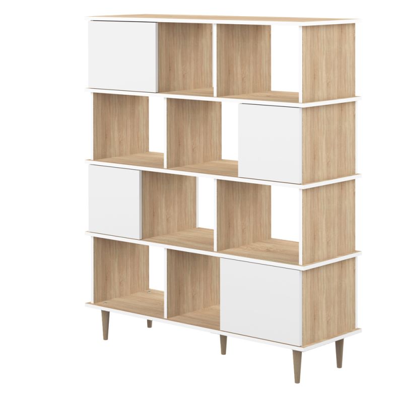 TEMAHOME - Iconic Bookshelf in Natural Oak Color / White - X7770X8021A00