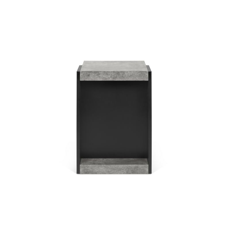 TEMAHOME - Klaus Side Table in Concrete Color / Pure Black - 9000627804