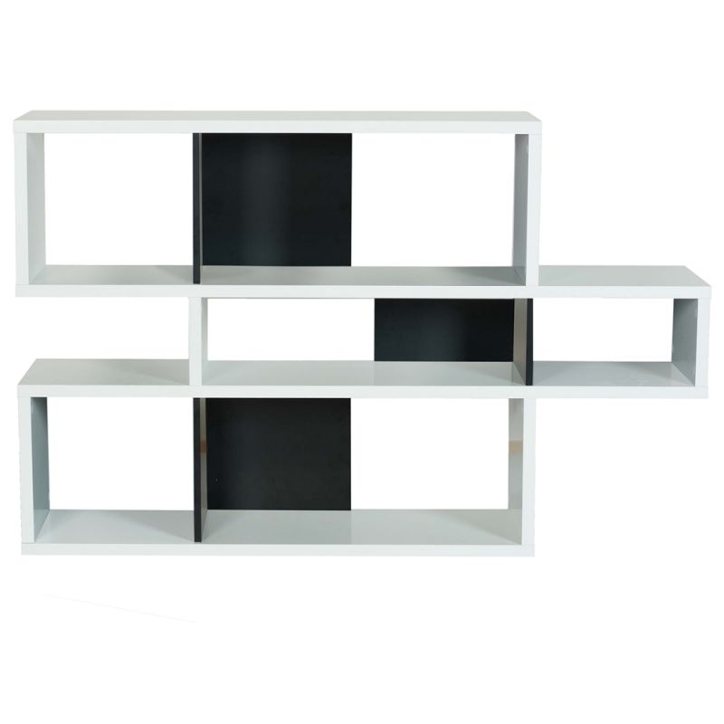 TEMAHOME - London Composition Bookcase in Pure White Frame, Pure Black Backs - 9500314827