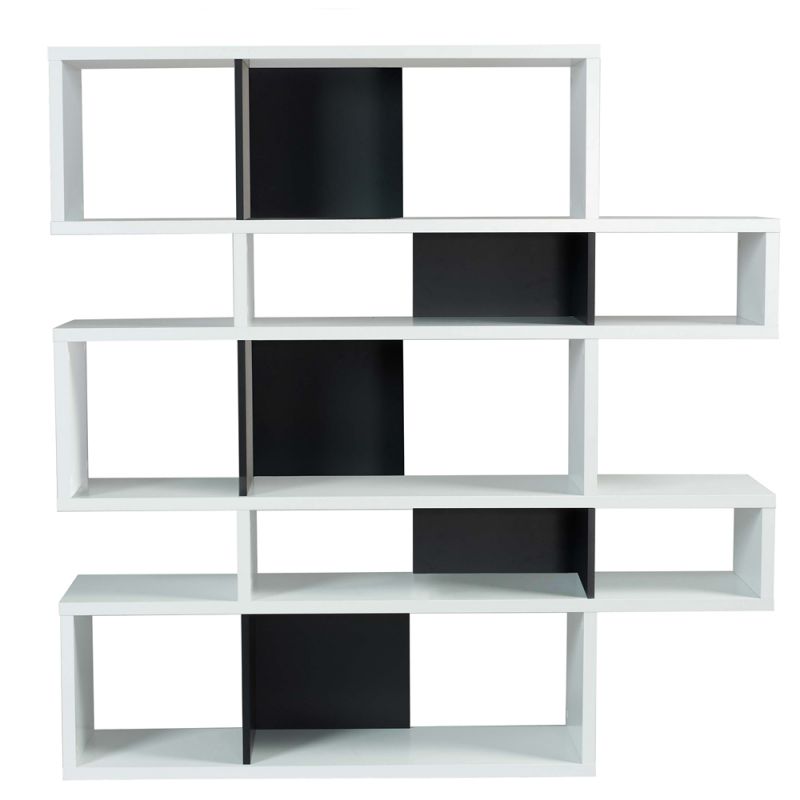 TEMAHOME - London Composition Bookcase in Pure White Frame, Pure Black Backs - 9500314926