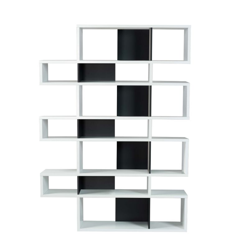 TEMAHOME - London Composition Bookcase in Pure White Frame, Pure Black Backs - 9500314988