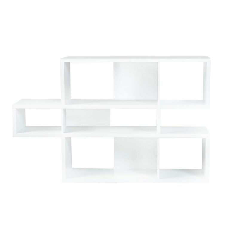 TEMAHOME - London Composition Bookcase in Pure White Frame, Pure White Backs - 9500314803