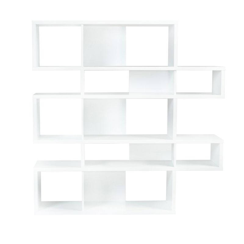 TEMAHOME - London Composition Bookcase in Pure White Frame, Pure White Backs - 9500314902