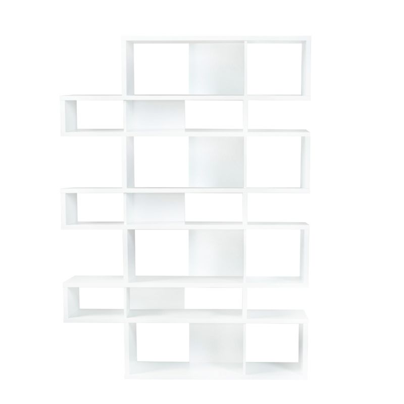 TEMAHOME - London Composition Bookcase in Pure White Frame, Pure White Backs - 9500314964