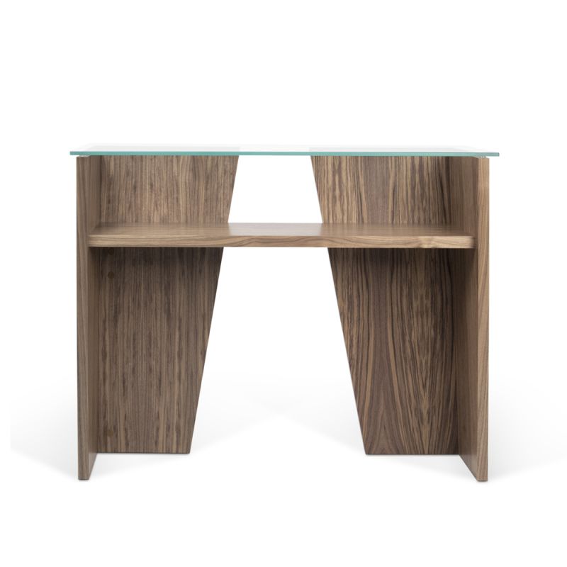 TEMAHOME - Oliva Console in Walnut / Glass Top - 9500052477
