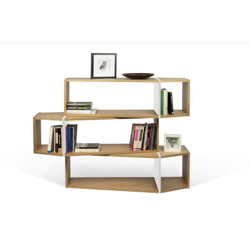 TEMAHOME - One Module Bookcase in Oak / Pure White - 9500320019