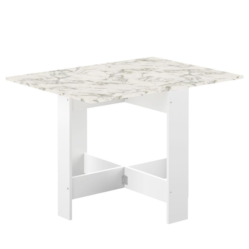 TEMAHOME - Papillon Foldable Table in White / Marble Look - E2050A5545X00