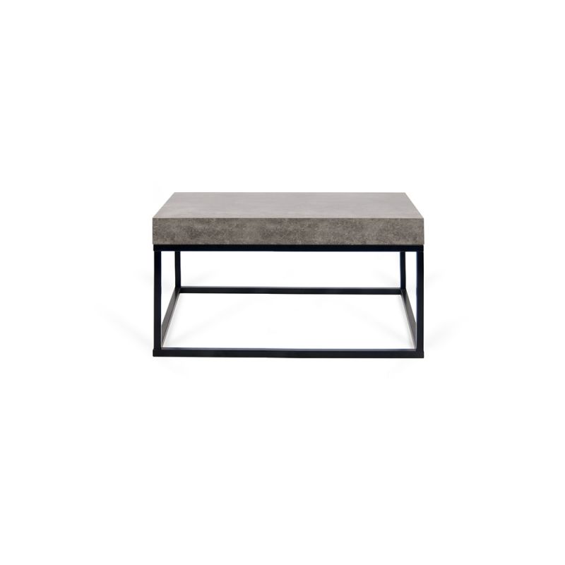 TEMAHOME - Petra 30X30 Coffee Table in Concrete Look Top / Black Legs - 9000629358