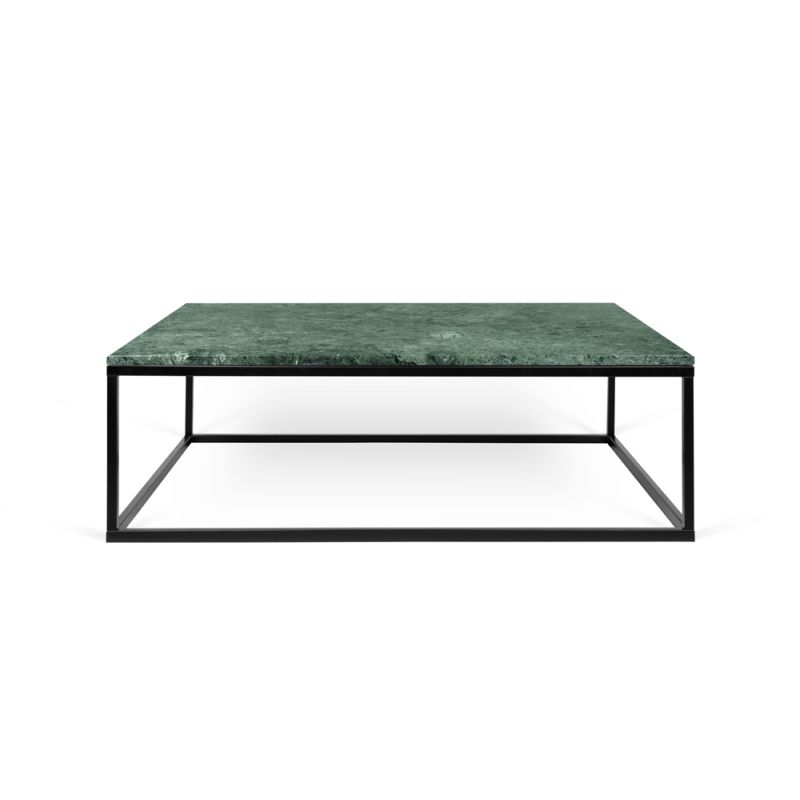 TEMAHOME - Prairie 47X30 Marble Coffee Table in Green Marble Top/Black Lacquered Steel Legs - 9500626692