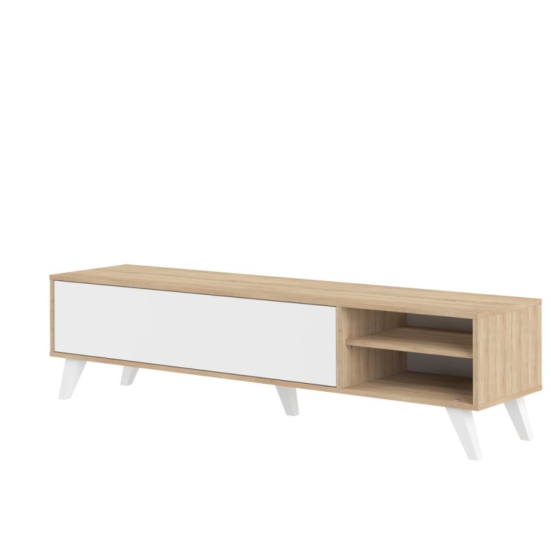 TEMAHOME - Prism TV Stand in Natural Oak Color / White - E3170A3421A01