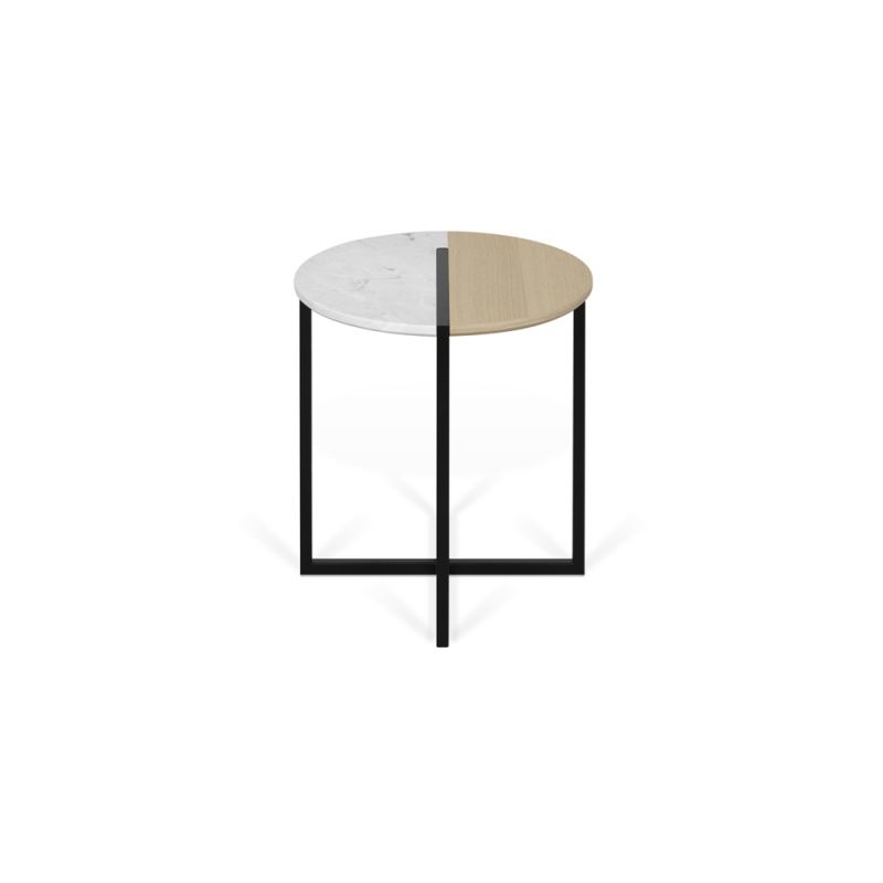 TEMAHOME - Sonata Side Table in White Marble / Light Oak  - 9003629204