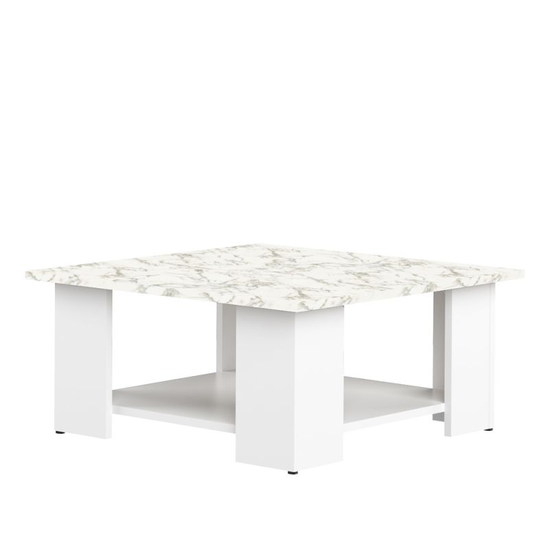 TEMAHOME - Square 67 Coffee Table in White / Marble Look - E2084A2145X00