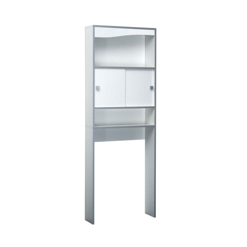 TEMAHOME - Surf Toilet Storage Cabinet in White / Aluminium Grey - E6091A7321M17