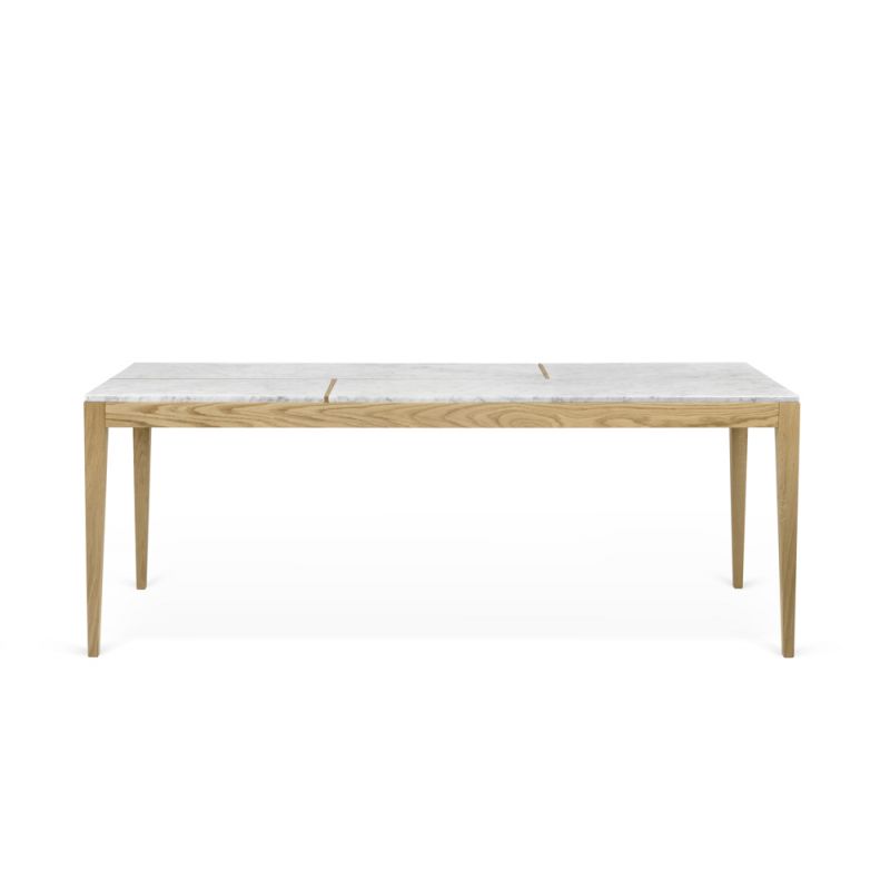 TEMAHOME - Utile Dining Table in White Marble / Oak - 9500628108