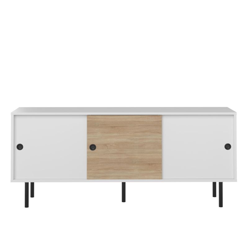 TEMAHOME - Zip Low Sideboard in White / Natural Oak Color - E4113A2103A87