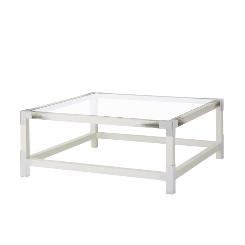 Theodore Alexander - Cutting Edge Squared Longhorn White Cocktail Table - 5102-075