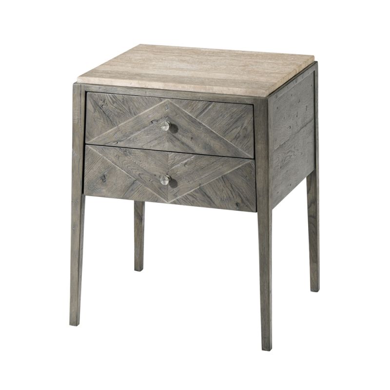 Theodore Alexander - Echoes Hawkesford Nightstand in gray - CB50044-C267