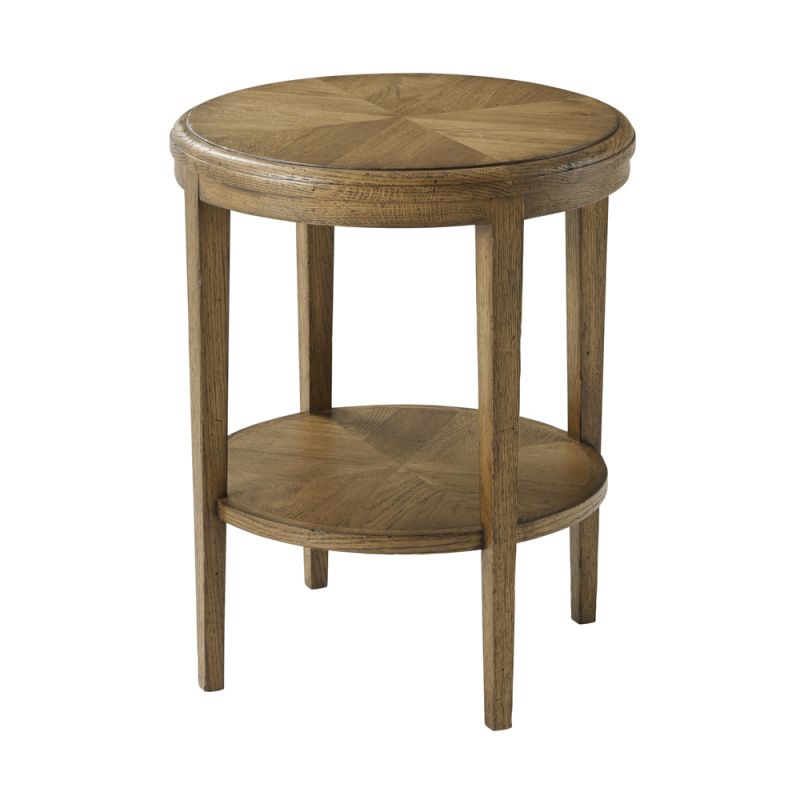 Theodore Alexander - Nova Two Tiered Round Side Table in Dawn Finish - TAS50083-C253