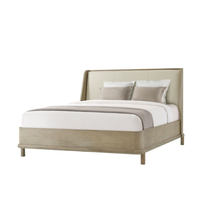 Theodore Alexander - Repose Wooden with Upholstered Headboard Cal. King Bed - TA84027.2BGP