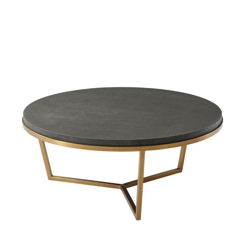 Theodore Alexander - TA Studio Small Fisher Round Cocktail Table (Shagreen) - TAS51037.C096