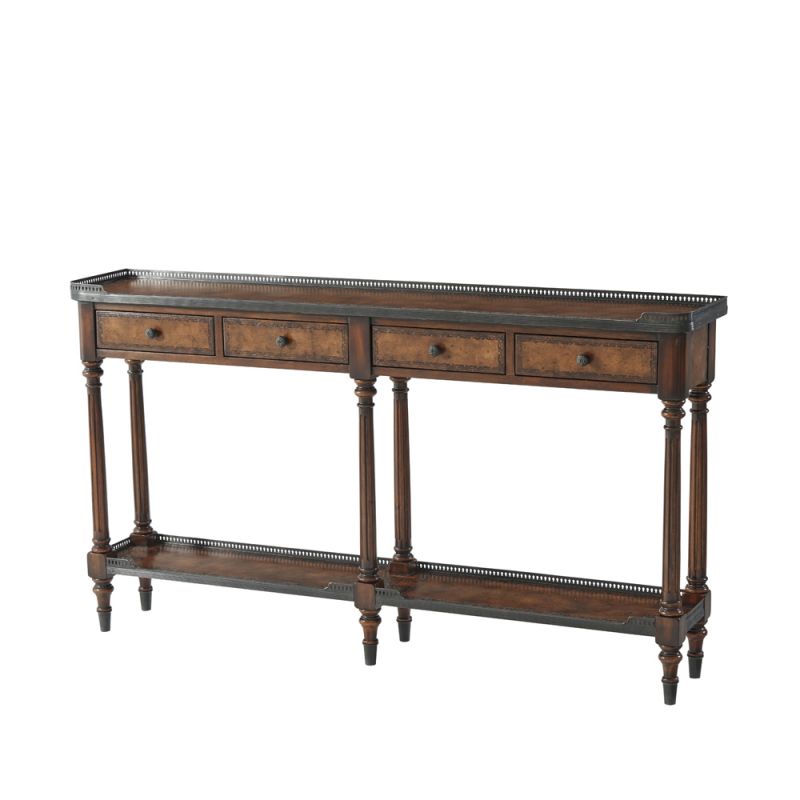 Theodore Alexander - The Louis Xvi Leather Console Table - 5300-018BD