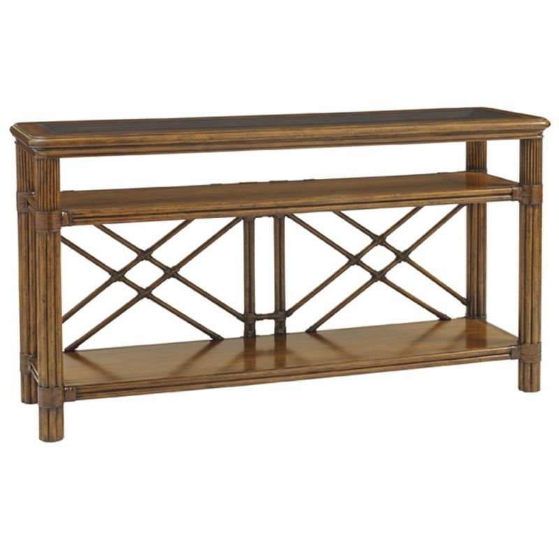 Tommy Bahama Home - Bali Hai Islander Console With Glass Top - 01-0593-967