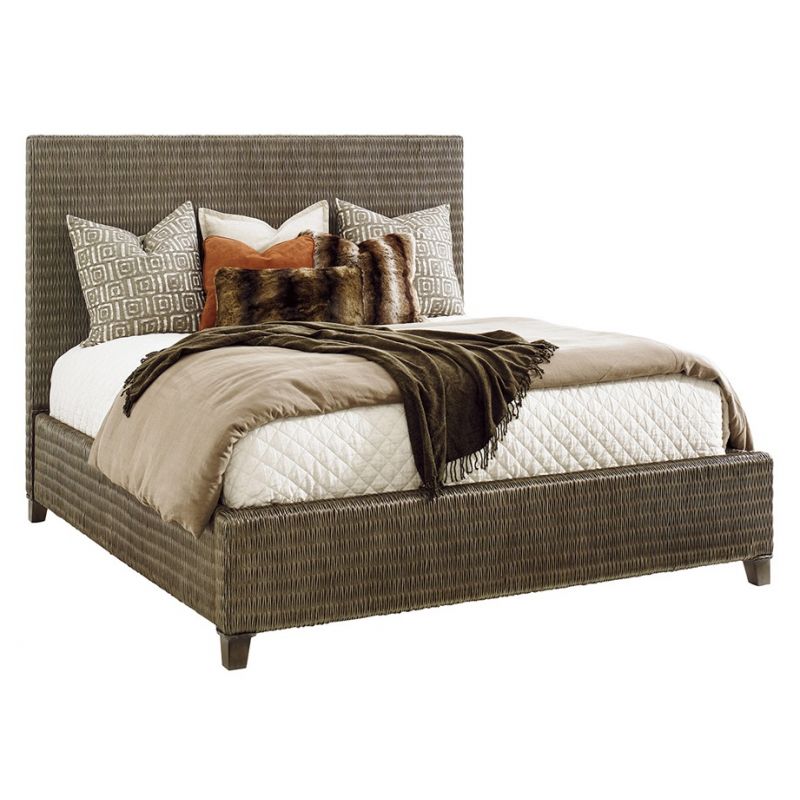 Tommy Bahama Home - Cypress Point Driftwood Isle Woven Queen Platform Bed - 01-0562-133c