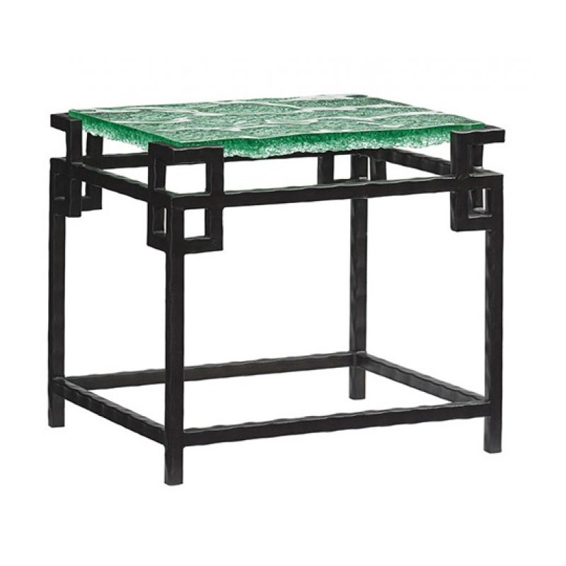 Tommy Bahama Home - Island Fusion Hermes Reef Glass Top End Table - 01-0556-953c