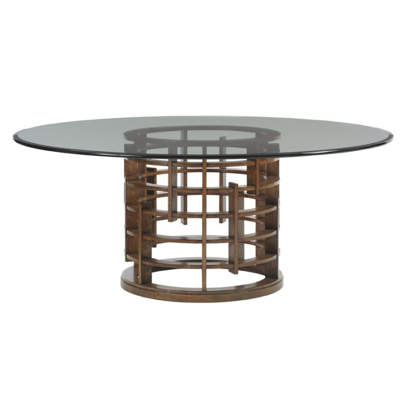 Tommy Bahama Home - Island Fusion Meridian Round Dining Table With 72-Inch Glass Top - 01-556-875-72C