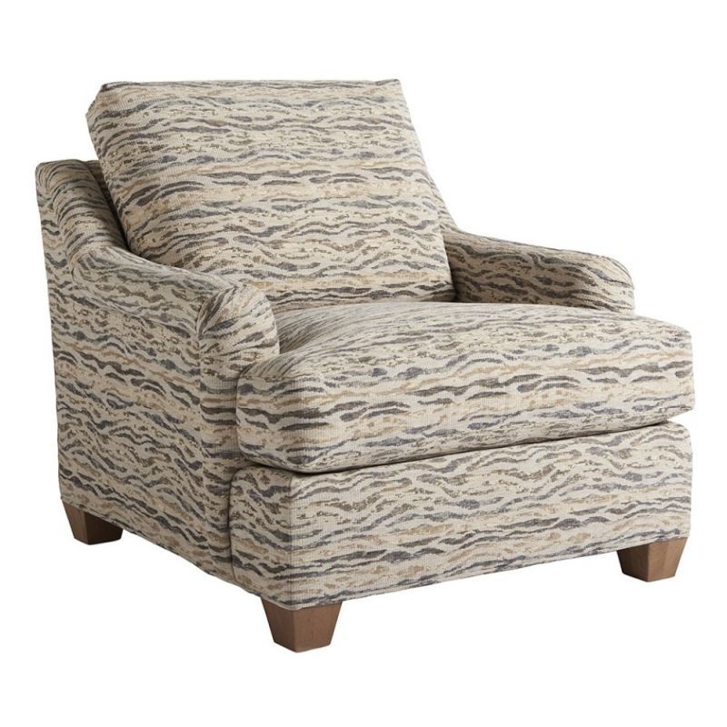 Tommy Bahama Home - Los Altos Barton Chair in Beige and Gold-Gray - 01-1842-11-40