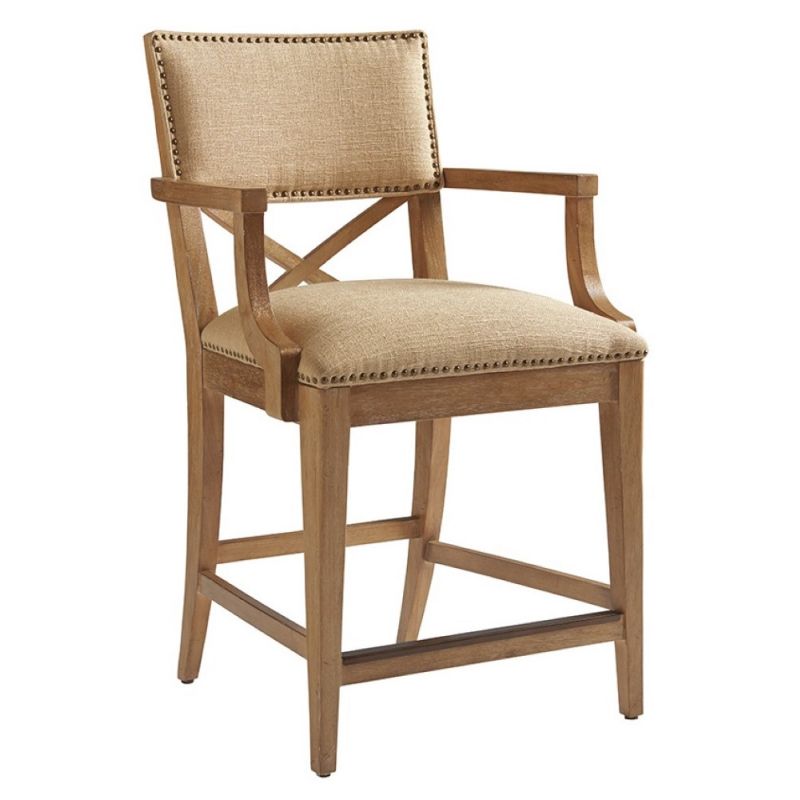 Tommy Bahama Home - Los Altos Sutherland Upholstered Counter Stool in Beige - 01-0566-895-01