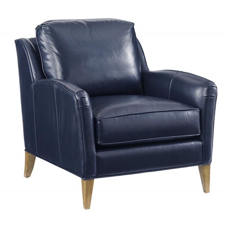 Tommy Bahama Home - Twin Palms Coconut Grove Leather Chair in Blue - 01-7287-11-LL-40