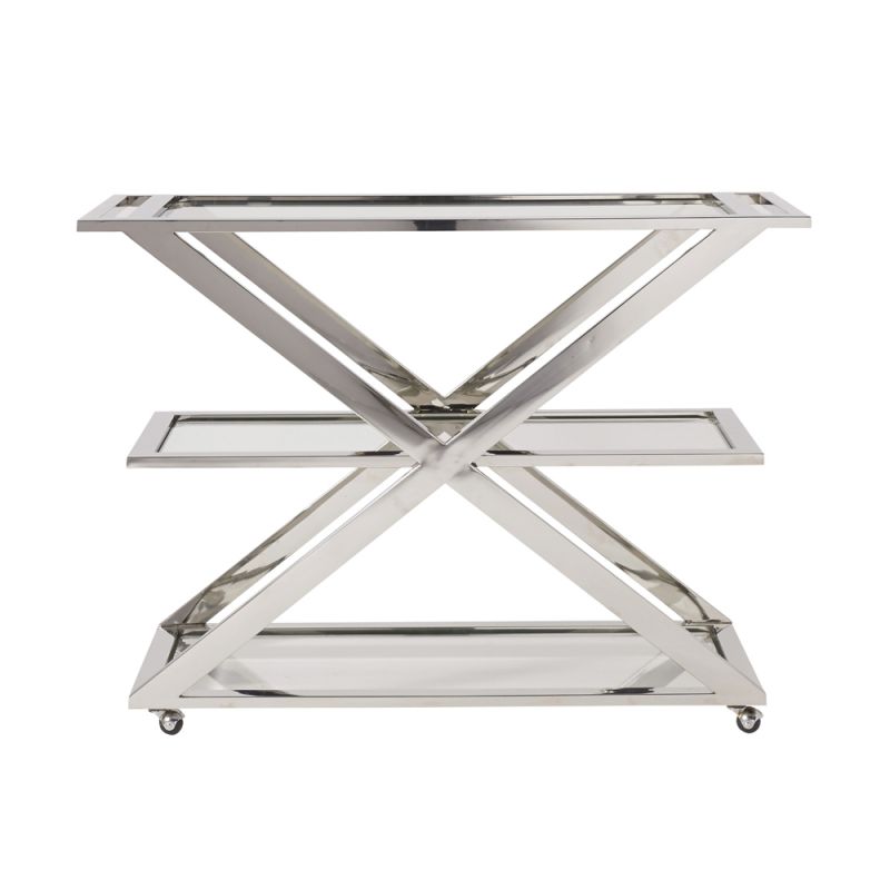 Universal Furniture - Modern Draper Bar Cart (Stainless) - 656D860_CLOSEOUT