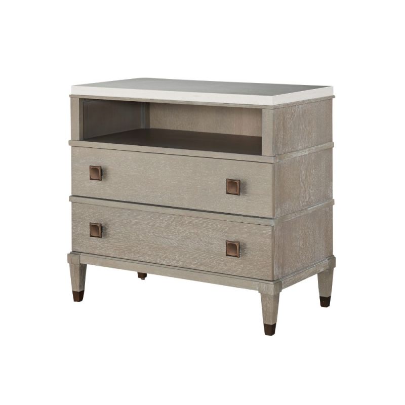 Universal Furniture - Playlist Two Drawer Nightstand in Smoke on the Water - 507A351