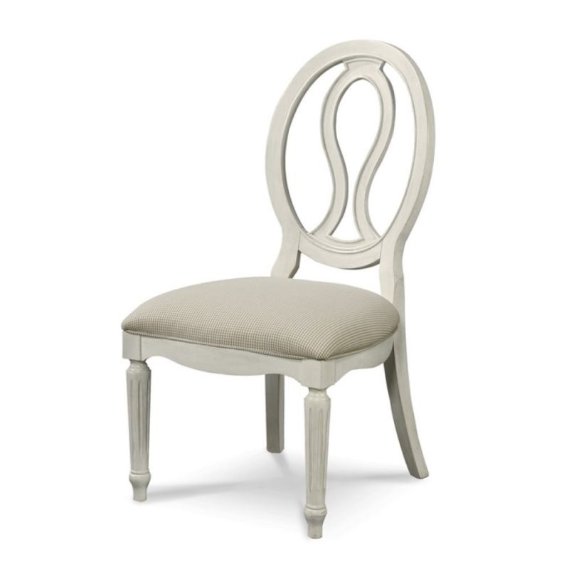 Universal Furniture - Summer Hill Pierced Back Side Chair Cotton Finish (Set of 2) - 987636-RTA_CLOSEOUT