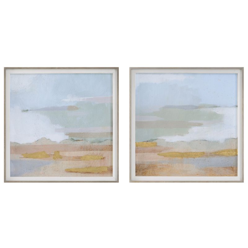 Uttermost - Abstract Coastline Framed Prints (Set of 2) - 41468