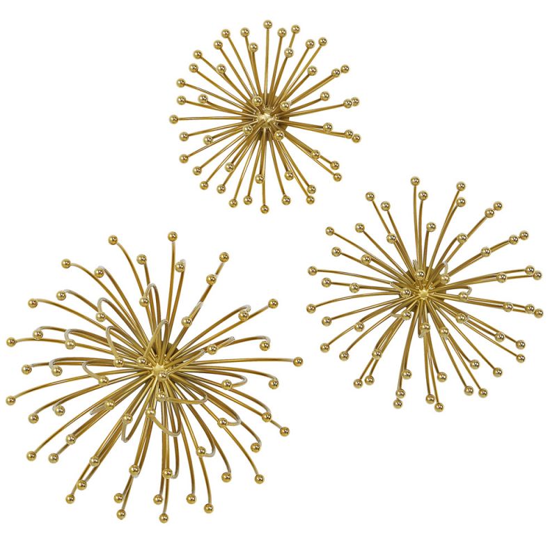 Uttermost - Aga Gold Metal Wall Decor (Set of 3) - 04337