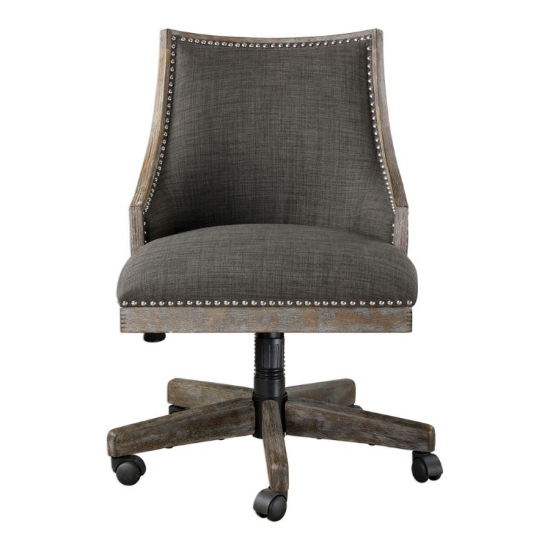 Uttermost - Aidrian Charcoal Desk Chair - 23431