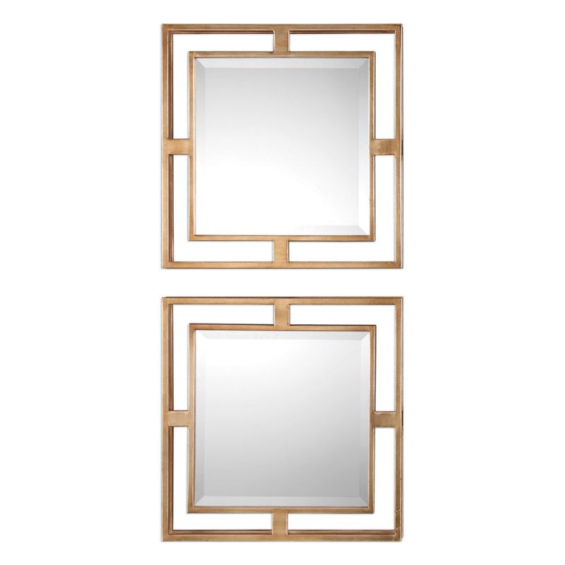 Uttermost - Allick Gold Square Mirrors (Set of 2) - 09234