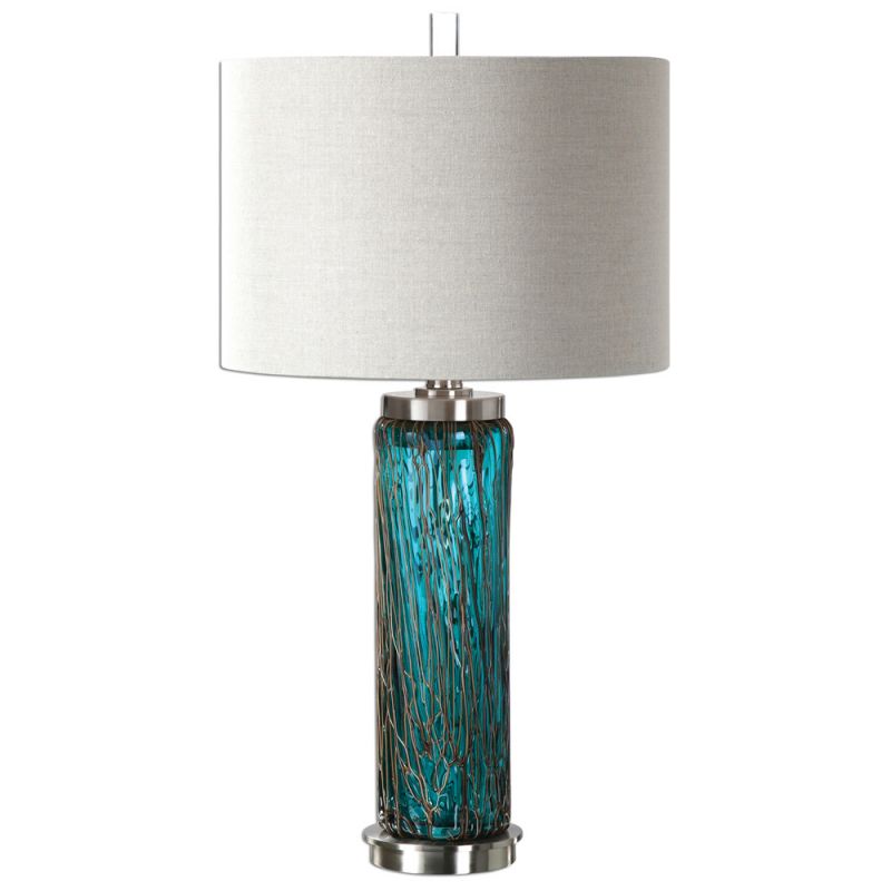 Uttermost - Almanzora Blue Glass Lamp - 27087-1