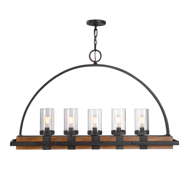 Uttermost - Atwood 5 Light Rustic Linear Chandelier  - 21328